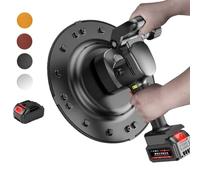 Industrial Concrete and Wall Trowel, Electric Cement Mortar Polisher with Ceiling Plasterboard Sander, 6 Adjustable Speeds, Includes 2 Batteries for Efficient Construction Work