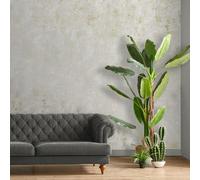 Industrial Concrete Texture Wallpaper Grey / Gold World Of Wallpaper Af0026