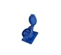 Industrial Connector 16A 32A IP44 Three-Phase Socket Exposed and Concealed Direct Blue(LX 324 4 core 32A)