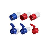 Industrial Connector Aviation Socket core Hole Waterproof Three-Phase Male and Female Plug Docking Non-Explosion-Proof(4-pin16aplug+Connector)
