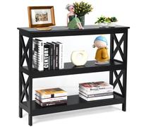 Industrial Console Rustic Sofa End Table Bookshelf Narrow Accent Table