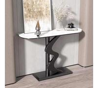 Industrial Console Table with Irregular Metal Base, Modern Narrow Long Entryway Table for Behind Sofa, Living Room, Hallway, Foyer