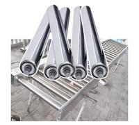 Industrial Conveyor Roller Set for DIY: 5-Pack Stainless Steel Rollers, 2.5-6 cm Diameter, Perfect Replacement Parts for Projects 101.6-100 cm Long.