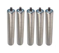 Industrial Conveyor Rollers Replacement Bearings for Transmission Set of 5 Compatible with 200-900mm Widths 25mm Diameter Ideal for Warehousing and Logistics.