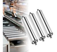 Industrial Conveyor Rollers, Replacement Conveyor Belt Rollers, Stainless Steel, 3-Pack for Factories, Woodworking, and Warehouses (Dia 60mm, L 650mm)