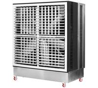 Industrial Cooling Fan with Large Airflow, Tower Fan with Auto/Manual Water Refill - Fans That Blow Cold Air for Factory, Warehouse, Basement, Kitchen Use