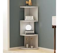 Industrial Corner Bookshelf, 160cm Tall, 3-5 Tier Open Display Shelf, High Storage Rack for Home Office, Living Room & Bedroom, Warm White Finish, 4th Floor Style