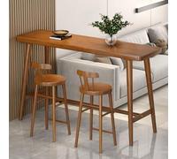 Industrial Counter Dining Table for the Kitchen, Long Narrow Dining Table, Kitchen Table, Rustic Pine Table Top, Counter Table with Solid Wood Fixed Base, Balcony Table with Railing, Table Only
