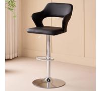 Industrial Counter Stools 360° Swivel Barstools with Back Metal Legs ty Kitchen Counter Chairs Round Base Farmhouse & Industrial Decor (Black & Silver)