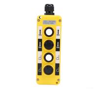 Industrial Crane Control Box COB-T1/T2/T3 Push Button Switch for Electric Hoist Lift IP68 Waterproof Rainproof ABS Yellow(COB-T3)
