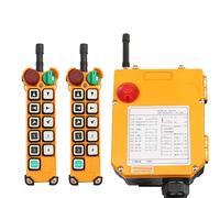 Industrial Crane Remote Control, F24 10 Function Wireless Crane Remote Controller With Emergency Stop, 12V-380V AC/DC IP65(F24-10S -A,UHF 868Mhz-DC 12V)