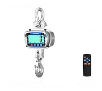 Industrial Crane Scale Precision 1kg LCD Digital Hanging Heavy Duty Alloy Hook Steel Weighing Tools Easy to Read Data,3000KG Silvery