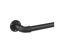 Industrial Curtain Poles - 36-72in Matte Black