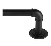 Industrial Curtain Rods for Windows 66 to 120 Inches, Blackout Wrap Around Curtain Rod, for Indoor and Outdoor, 95 to 150 Inches, Black