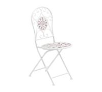 Industrial Design Cream Powder Coated Metal Chair, Comfortable Design Dining Chair For Entertaining Guests Premier Housewares White One Size