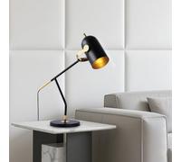 Industrial Desk Lamp for Reading,Modern Metal Task Lamp with 3 color temperature,23.6“Black Desk Lamps,Small Nightstand E26 Lamp for Home Office,Bedroom,Living Room, Study(LED Bulb Not Included)