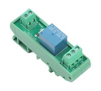 Industrial Din Rail 1 Channel Relay Board with Interface Module, LED Indication, and Compatible Input Wiring for AC and DC Signals (DC5V)