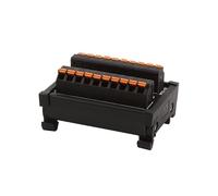 Industrial Din Rail Mount Terminal Block Multi Input Output Quick Connector 300V 10A Fast Wiring Terminal Blocks(10 in10 out)