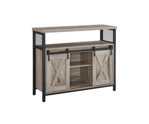 Industrial Dining Sideboard, Greige + Black
