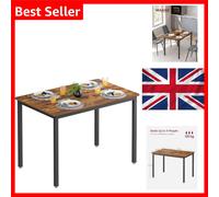 Dining Table 70 x 110 x 75 cm, Rustic Brown + Black