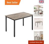 Dining Table 70 x 110 x 75 cm, Greige and Ink Black