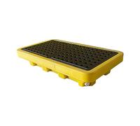 Industrial Drum Container with 2 NonSlip Trays for Large Paint BucketsYellow Pack of 2 Size: 26.2" x 14.2" x 4.7"Durable HeavyDuty Easy to Clean