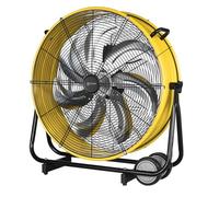 Industrial Drum Fan, High Velocity Airflow, Heavy Duty Metal Construction with 360° Tilt for Workshop, Garage, Warehouse, Commercial Use