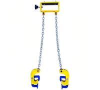 Industrial Drum Lifter Clamp for Crane Forklift Hoist, 2200lb Capacity with Widen Hooks and Chains, Secure Barrel Lifting Solution