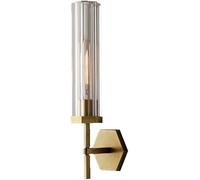 Industrial E14/E12 Base Wall Sconce Lighting Black Vanity Light Fixture Clear Glass Tube Lamp Hexagon Modern Farmhouse Lights for Bathroom Bedroom Living Room Hallway Rustic Decor 110V