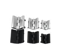 Industrial Electric Box Door Hinges 50 * 50 60 * 60 40 * 40 * 5mm M5 M6 Chrome Finish Black Gate Hinge 1Pcs(Black,60 * 60-Hole)