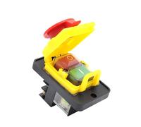 Industrial Electromagnetic Switch, KJD12-14 250V 16(12) A 6 Pins Emergency Push Button Switch, ON OFF Pushbutton Undervoltage Overload Protection for Woodworking Machine Tool Equipment