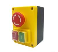 Industrial Electromagnetic Switch KJD17D, Push Button with Exigent Stop, Rated 250V 16A, ABS Casing Material, Manual Operation for Equipment Protection