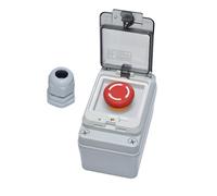 Industrial Emergencies Stop Button Enclosure with Dustproof Cover Industrial Control Button for Machinery 660V 10A Motor Crisis Stop