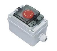 Industrial Emergencies Stop Button Enclosure with Dustproof Cover Industrial Control Button for Machinery 660V 10A Motor Crisis Stop