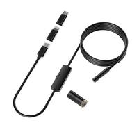 Industrial Endoscope 3in1 Micro USB Type-C Single Dual Camera Waterproof Pipe Inspection Borescope(1m,Single Rigid 8MM)