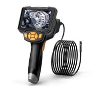 Industrial Endoscope Camera, 1080P Image Resolution Borescope 4.3 inch IPS Display Sewer Inspection Camera IP67, Helpful Tool for Duct Drain Pipe (Dual Lens 8mm & 5m)