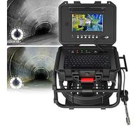 Industrial Endoscope Camera, 1080P Pipeline Inspection Camera with 9 Inch LCD Display, DVR Recording, and 512Hz Sonde for Pipe Location