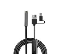 Industrial Endoscope Camera 8mm Lens IP67 Waterproof Borescope Car Engine Sewer Pipe Inspection For Smart Phone PC USB Type C Professional Inspection Camera(5m,8mm Hard Cable)
