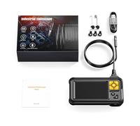 Industrial Endoscope Type-C Rechargeable Double Lens Borescope Inspection Camera With 4.3in Screen 8 LEDs LED Light Borescope