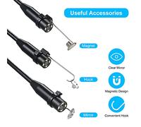 Industrial Endoscopy Borescope Inspection Camera 4.5 Inch Colorful IPS Screen Display Auto Focus Built in 4 Dimmable LEDs 2560x1944 Resolution IP68 for Automotive Pipeline Sewer