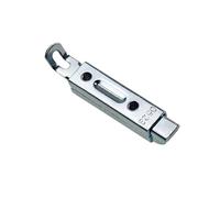 Industrial Equipment Iron Pull Automatic Spring Industrial Door Bolt Linkage Self-Locking Concealed Bolt Lock 1pcs(Curved-Iron)