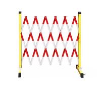 Industrial Expandable Barrier 1.2 x 3.5m - Mobile Safety Barrier on Wheels Adjustable Flexible Traffic Control Foldable Security Barrier 1.2 x 7m
