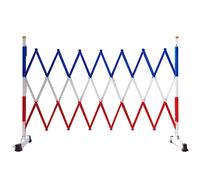 Industrial Expandable Metal Barricade, Retractable Traffic Barricade,Folding Partition Driveway Fence, Folding Road Garage Construction Portable Scissor Gate With Rollers, 1.2m High (1.2x7m