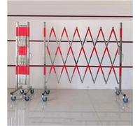 Industrial Expandable Metal Barricade with Casters for Security, Traffic Control, and Crowd Management
