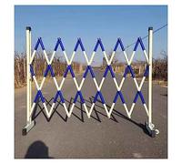 Industrial Expandable Metal Barrier Mobile Security Barrier with Wheels Adjustable Traffic Control Barrier for Construction Site Safety and Warning Separation