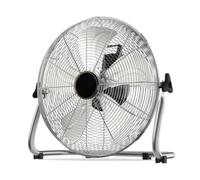 Industrial Floor Fan, Heavy Duty Metal Pedestal, 130 Tilt, High Velocity | All-metal build with 5 aluminum blades, dual mesh guards, and rubber anti-slip feet for stable, vibration-free operation