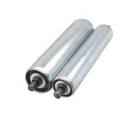 Industrial Galvanized Pipe Roll 60mm Diameter 2pcs Non-Powered with Pressure Spring for Factory Conveyors Length 500mm - & Heavy-Duty Solution