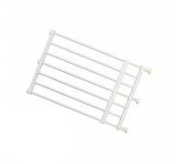 Industrial Gate Metal with Drill Mounting System and Horizontal Slat Frame for Passageways Entrances Suitable for Cats Dogs Household Use, 42cm, Width 39 60cm