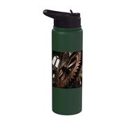 Industrial Gear Machinery Steampunk Architecture Stainless Steel Insulated Water Bottle