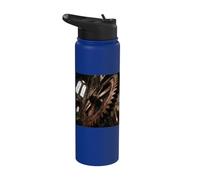 Industrial Gear Machinery Steampunk Architecture Stainless Steel Insulated Water Bottle